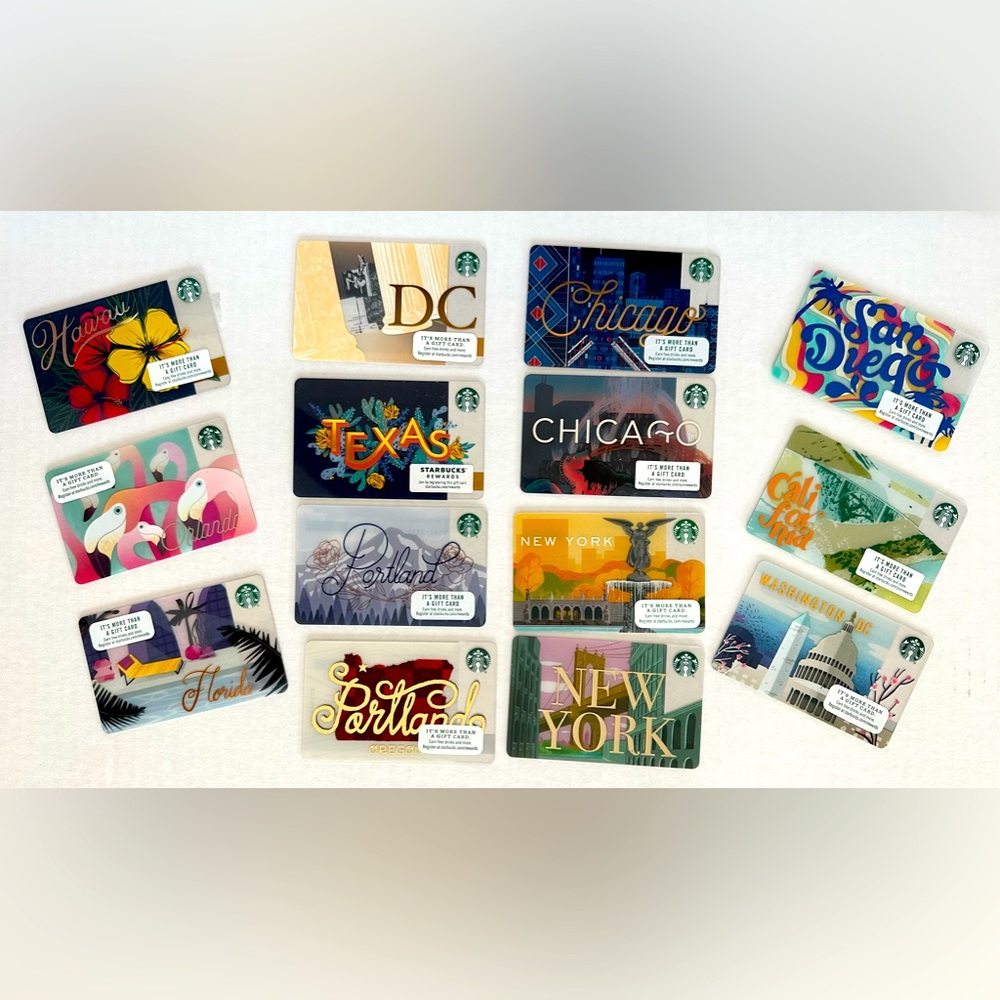 14 COLLECTIBLE STARBUCKS CARDS - USA